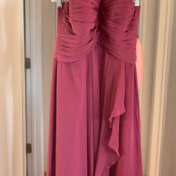 Strapless Purple or Wine Colored Dress - Picture 8 of 9